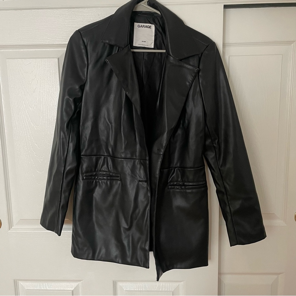 Garage Women's Sleek Black Leather Jacket
